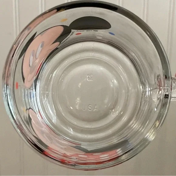 Vintage Disney Mickey & Minnie Mouse Glass Coffee Mug-Walt Disney Company-Retro - Picture 6 of 10